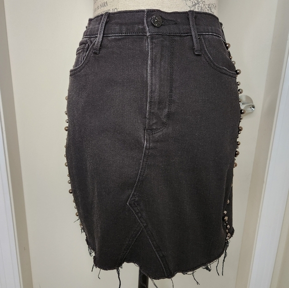 Deconstructed Denim Pencil Skirt - Picture 2 of 10
